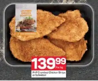 Pick n Pay PnP Crumbed Chicken Strips or Schnitzel offer