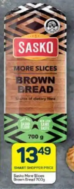 Pick n Pay Sasko More Slices Brown Bread 700g offer