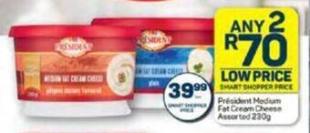 Pick n Pay Président Medium Fat Cream Cheese Assorted 230g offer