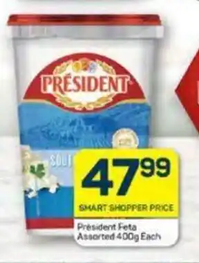 Pick n Pay President Feta Assorted 400g Each offer