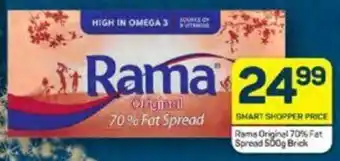 Pick n Pay Rama Original 70% Fat Spread 500g Brick offer