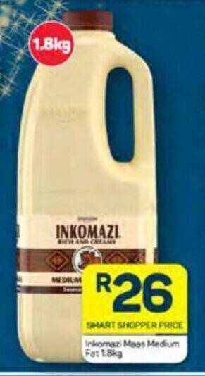 Pick n Pay Inkomazi Maas Medium Fat 1.8kg offer
