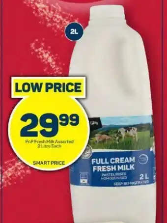 Pick n Pay PnP Fresh Milk Assorted 2 Litre Each offer