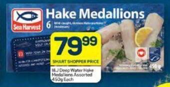 Pick n Pay 1&J Deep Water Hake Medallions Assorted 450g Each offer