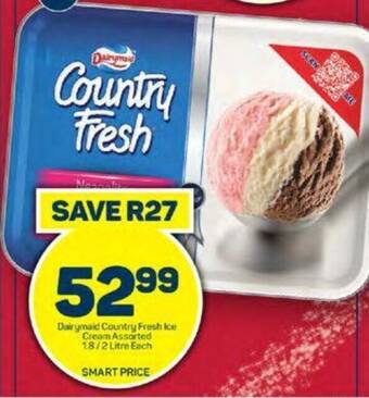 Pick n Pay Dairymaid Country Fresh Ice Cream Assorted 18/2 Litre Each offer