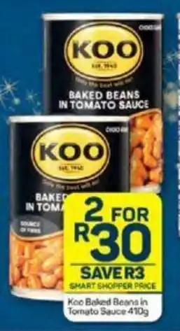 Pick n Pay Koo Baked Beans in Tomato Sauce 410g offer