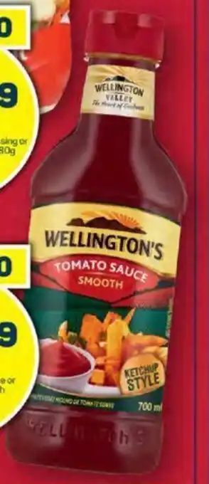Pick n Pay Wellington's Tomato Sauce or New Recipe 700ml Each offer