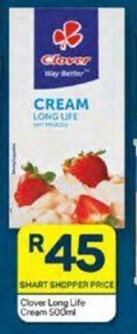 Pick n Pay Clover Long Life Cream 500ml offer