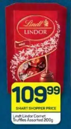Lindt Lindor Cornet Truffles Assorted 200g