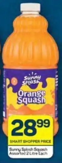 Pick n Pay Sunny Splash Squash Assorted 2 Litre Each offer