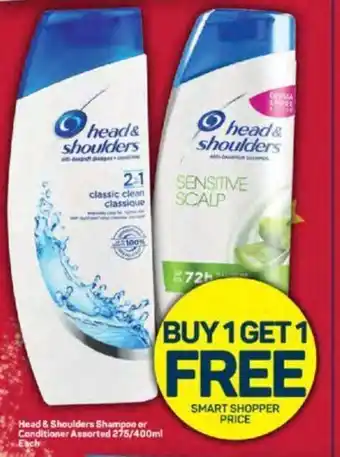 Pick n Pay Head & Shoulders Shampoo or Conditioner Assorted 275/400ml Each offer