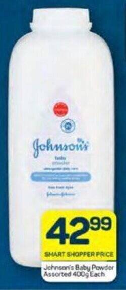 Pick n Pay Johnson's Baby Powder Assorted 400g Each offer