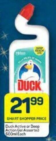 Pick n Pay Duck Active or Deep Action Gel Assorted 500ml Each offer