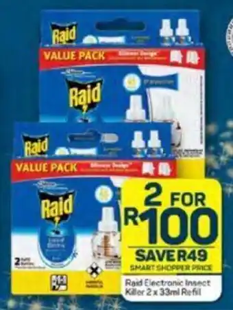 Raid Electronic Insect Killer 2x 33ml Refill