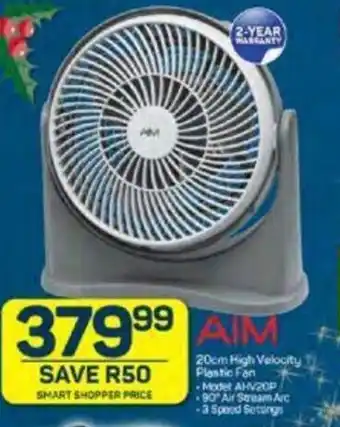 Pick n Pay AIM 20cm High Velocity Plastic Fan offer