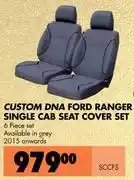 Custom dna ford ranger single cab seat cover set 6 piece set sccfs
