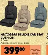 Autogear deluxe car seat cushion cs05gy/tn/bk