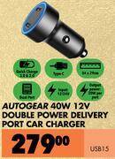 Midas Autogear 40w 12v double power delivery port car charger usb15 offer