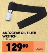 Autogear oil filter wrench ½ drive ow80