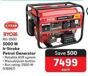 Makro Ryobi 3000w 4 stroke petrol generator rg-3500-each offer