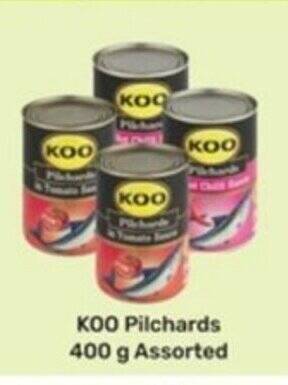 Game KOO Pilchards 400g Assorted offer