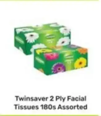 Game Twinsaver 2 Ply Facial Tissues 180s Assorted offer