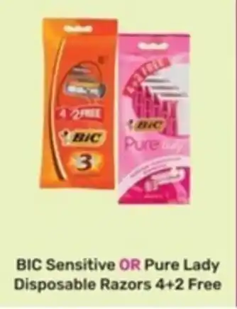 Game BIC Sensitive OR Pure Lady Disposable Razors 4+2 Free offer