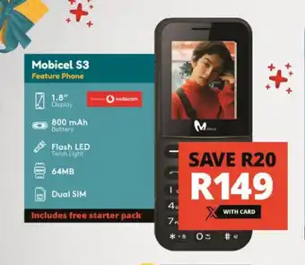 Checkers Mobicel S3 Feature Phone offer
