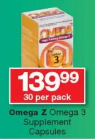Omega Z Omega 3 Supplement Capsules 30 per pack