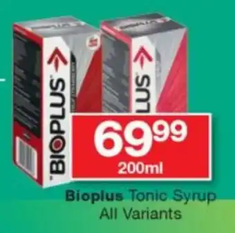 Checkers 200ml Bioplus Tonic Syrup All Variants offer