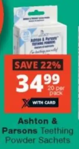 Checkers Ashton & Parsons Teething Powder Sachets offer