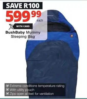 BushBaby Mummy Sleeping Bag