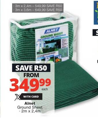 Checkers Alnet Ground Sheet 2m x 2,4m offer