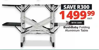 Checkers BushBaby Folding Aluminium Table offer