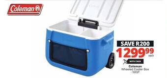 Checkers Coleman Wheeled Cooler Box 50QT offer
