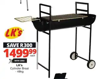 Checkers LK's Cylinder Braai 48kg offer