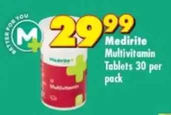 Shoprite Medirite Multivitamin Tablets 30 per pack offer