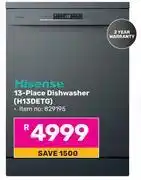 Game Hisense 13 place dishwasher h13detg offer