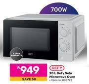 Game Defy 20l solo microwave oven offer