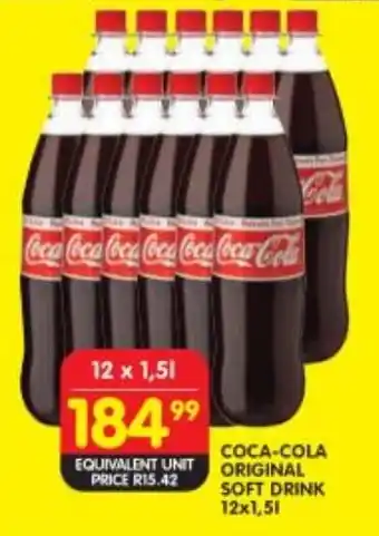 Shoprite COCA-COLA ORIGINAL SOFT DRINK 12x1.5L offer