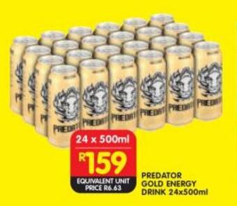 Shoprite PREDATOR GOLD ENERGY DRINK 24x500ml offer