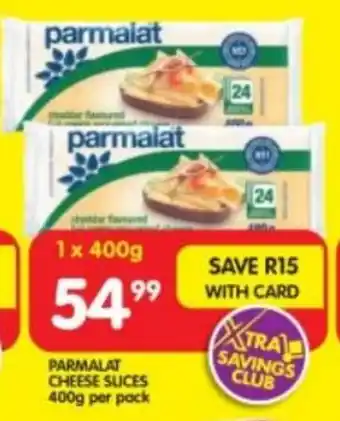 Shoprite PARMALAT CHEESE SLICES 400g per pack offer