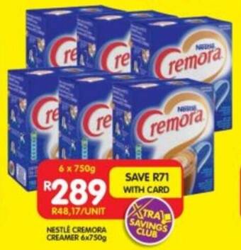 Shoprite NESTLE CREMORA CREAMER 6x750g offer