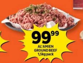 Shoprite AL'AMIEN GROUND BEEF 1,5kg pack offer