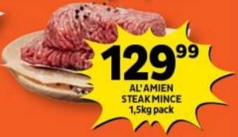 Shoprite AL'AMIEN STEAK MINCE 1,5kg pack offer