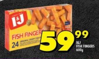 Shoprite I&J FISH FINGER 600g offer