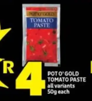 Shoprite POT O'GOLD TOMATO PASTE all variants 50g each offer