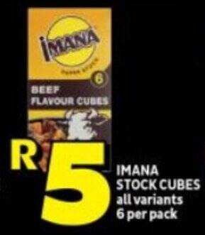 Shoprite IMANA STOCK CUBES all variants 6 per pack offer