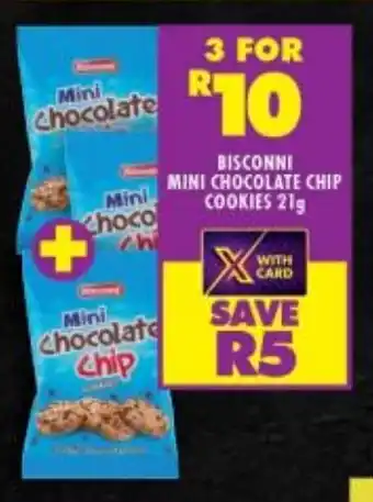 BISCONNI MINI CHOCOLATE CHIP COOKIES 21g