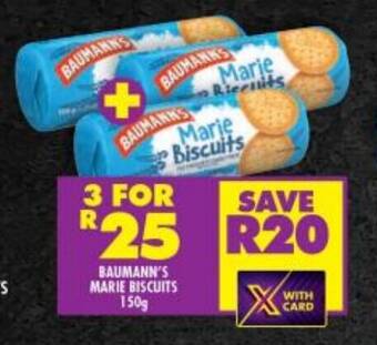 Shoprite BAUMANN'S MARIE BISCUITS 150g offer